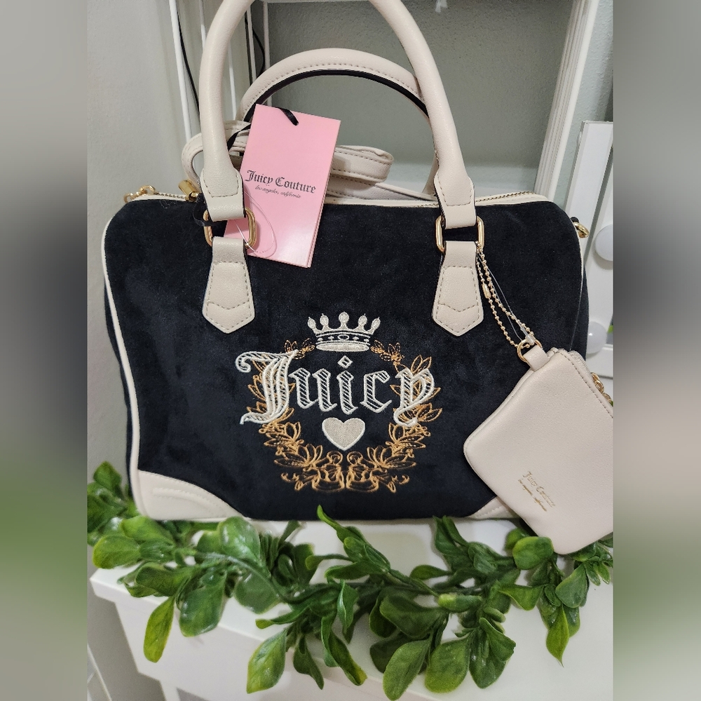 Juicy Couture Heritage Satchel Bag with Adjustable Strap
